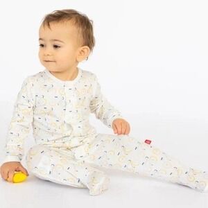 Magnetic Me 3-6M Life Cycle Bicycle Modal Magnetic Footie Pajamas Unisex Baby